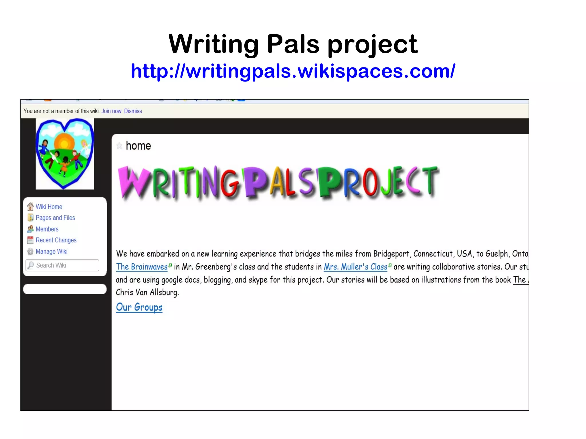 Writing Pals project
http://writingpals.wikispaces.com/
 