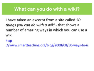 Wiki Types Types of wikis | PPT