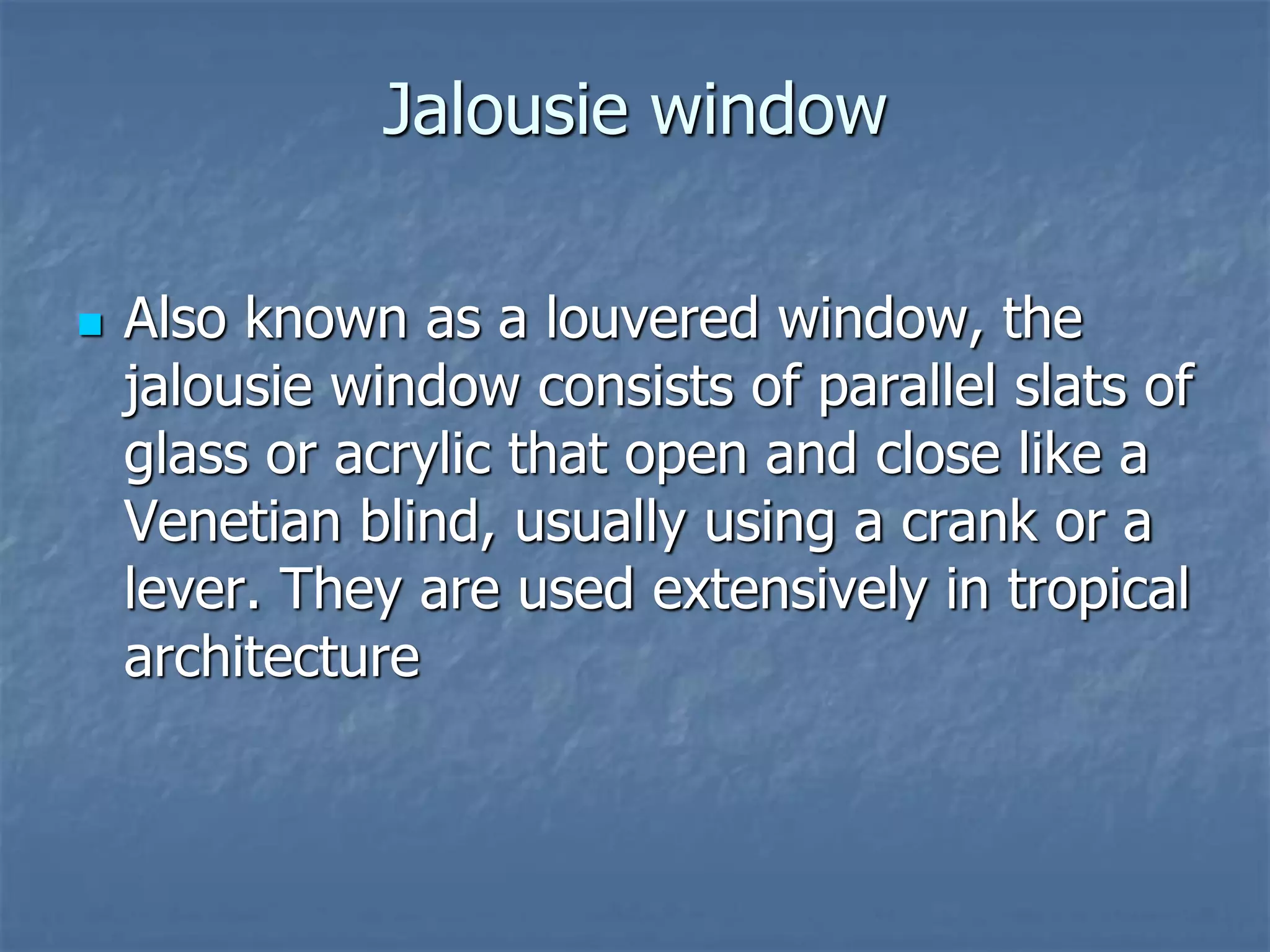 Types of windows | PDF