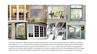 TYPES OF WINDOWS.pdf................................ | PDF