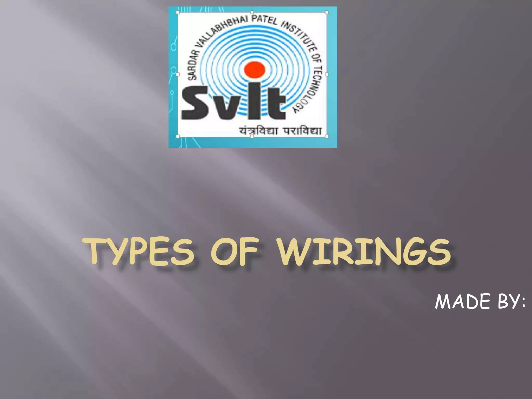 Types of wirings | PPT