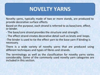 Yarns and Its Classification