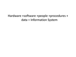 Types, purposes and applications of information systems | PPTX