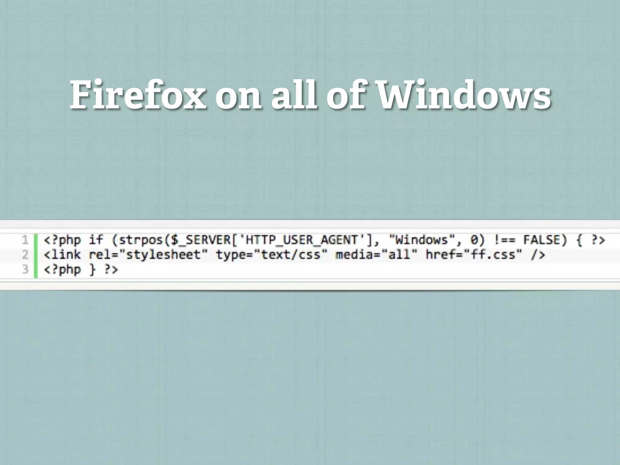 Firefox on all of Windows
 