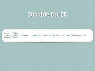 Disable for IE
 
