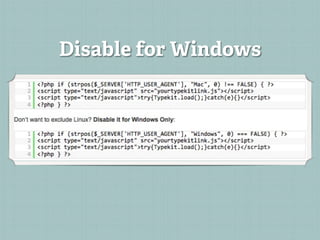 Disable for Windows
 