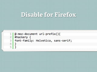 Disable for Firefox
 