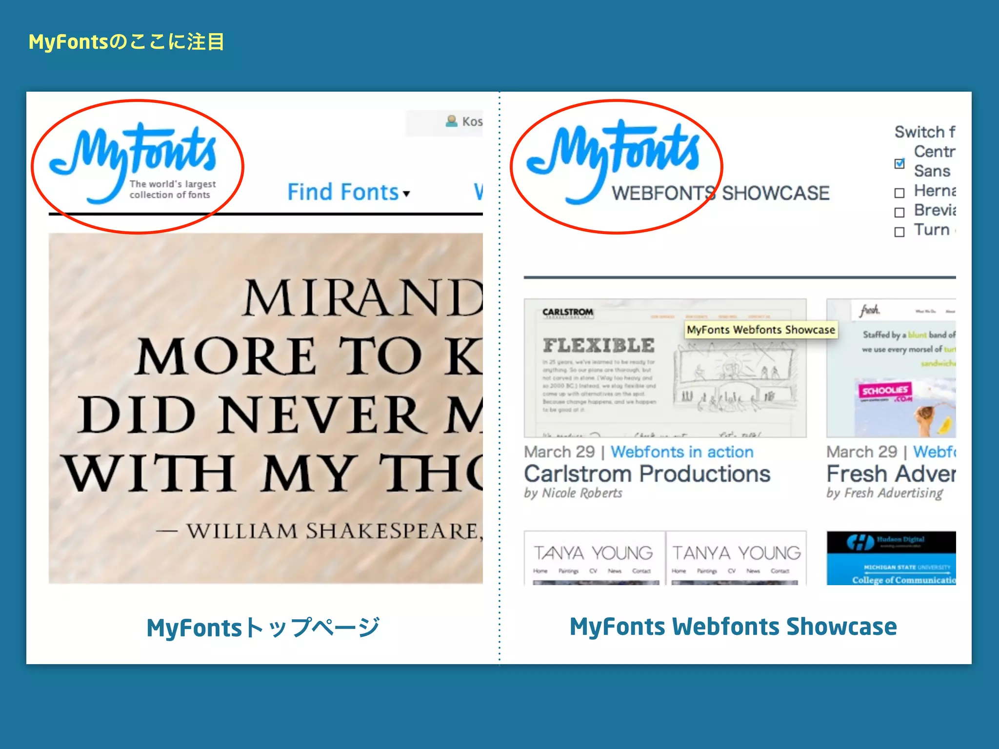MyFontsのここに注目




       MyFontsトップページ   MyFonts Webfonts Showcase
 