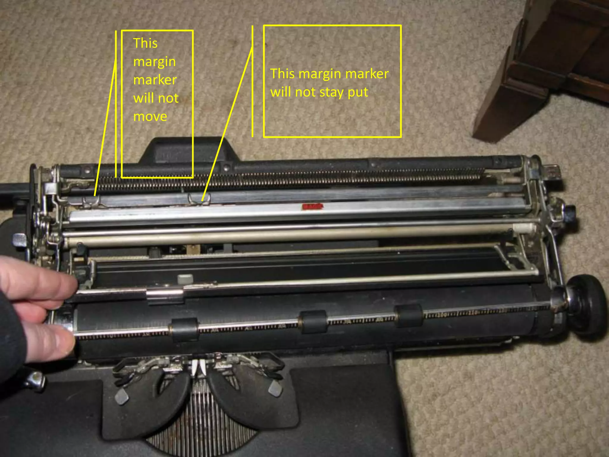 This margin marker will not moveThis margin marker will not stay put