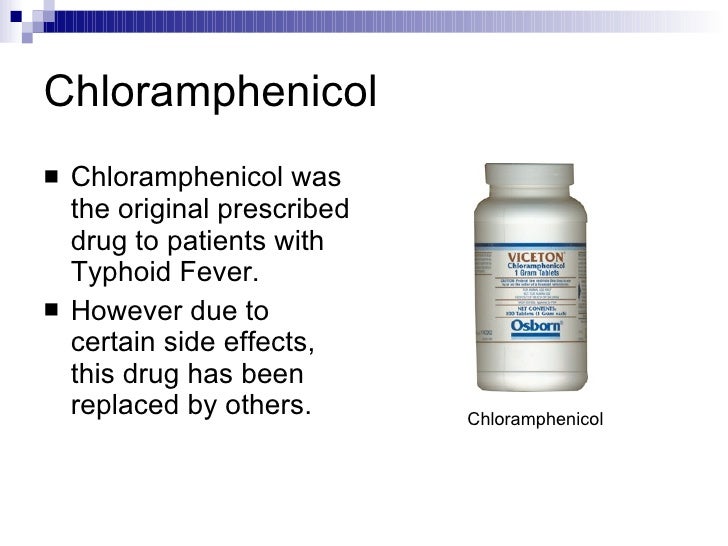 Chloramphenicol Dosage In Typhoid Fever