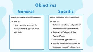 Typhoid Fever Manifestation, Diagnosis, and Treatment | PDF
