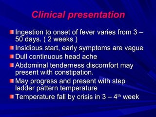 Typhoid Fever Lecture | PPT