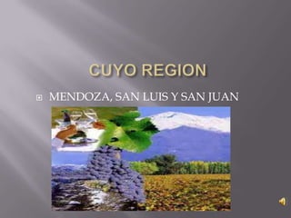  MENDOZA, SAN LUIS Y SAN JUAN
 