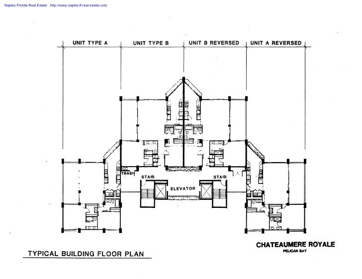 Typical Building Floor Plan At Chateaumere Royale Site Plan Naples Fl