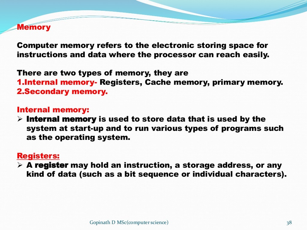 Typical configuration of computer chapter 1