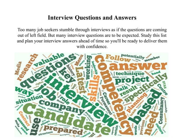 Typical job interview questions and sample answers | PPT