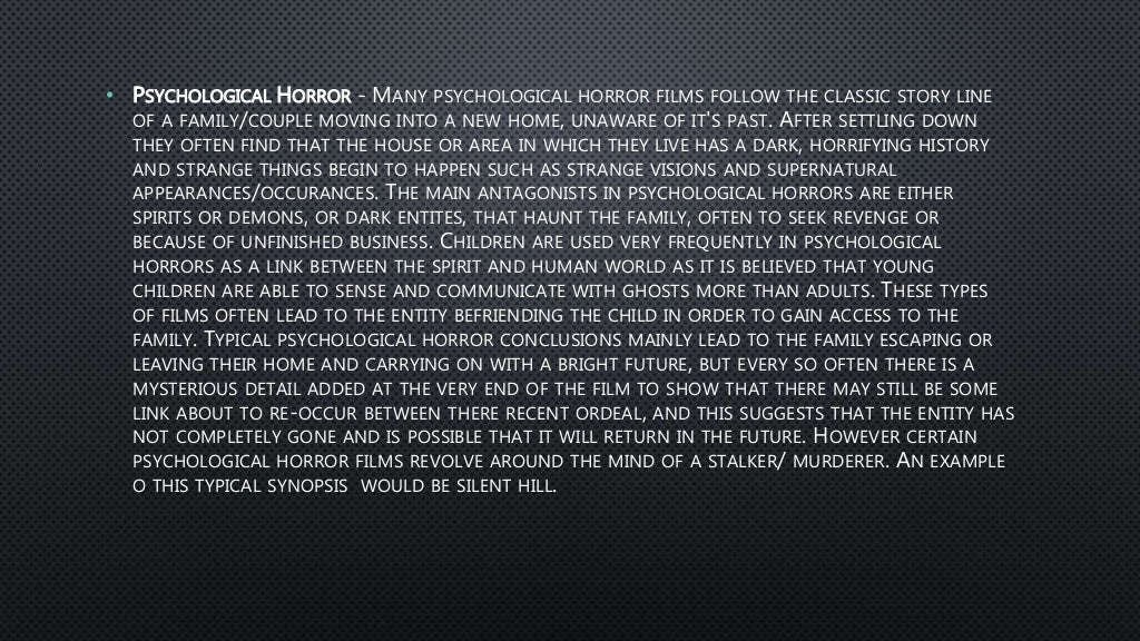 Horror Film Synopsis