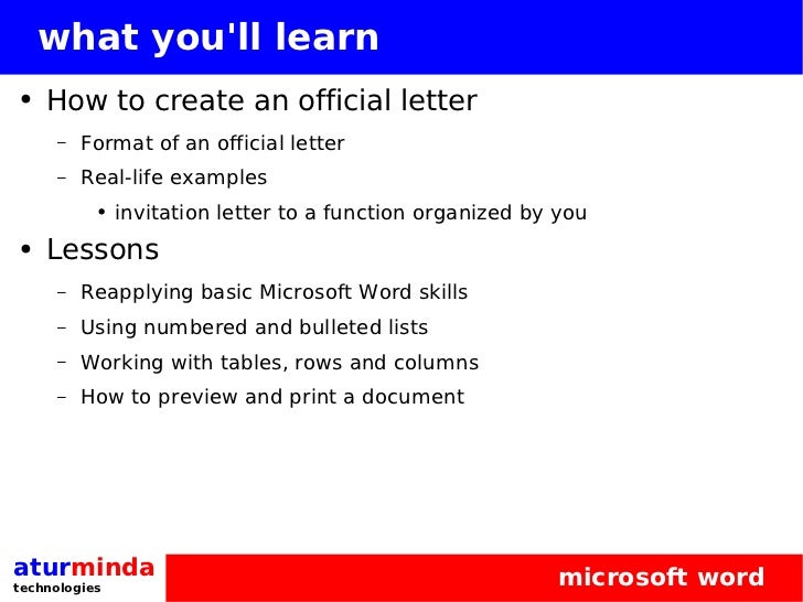 typing formal letters