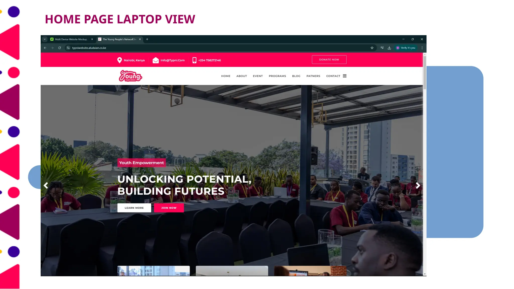 HOME PAGE LAPTOP VIEW
 