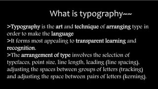 Art of Typography | PPT
