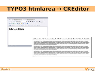 TYPO3 htmlarea → CKEditor
 