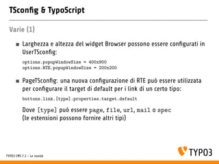 TYPO3 CMS 7.1 - Le novita Slide 28