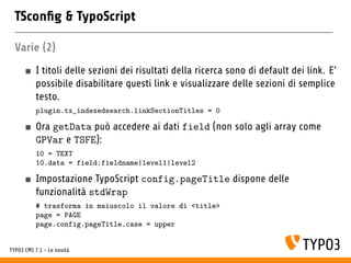 TYPO3 CMS 7.1 - Le novita Slide 29