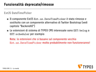 TYPO3 CMS 7.1 - Le novita Slide 58