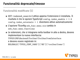 TYPO3 CMS 7.1 - Le novita Slide 61