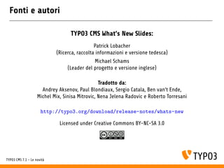 TYPO3 CMS 7.1 - Le novita Slide 72