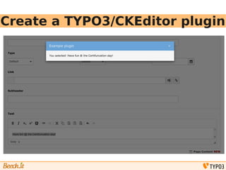 Create a TYPO3/CKEditor plugin
 