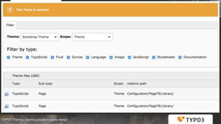 TYPO3 Themes - Ispiring people to share design
Fluid Templates Manager “ftm”
 