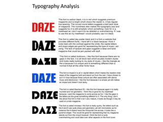 Typography Analysis