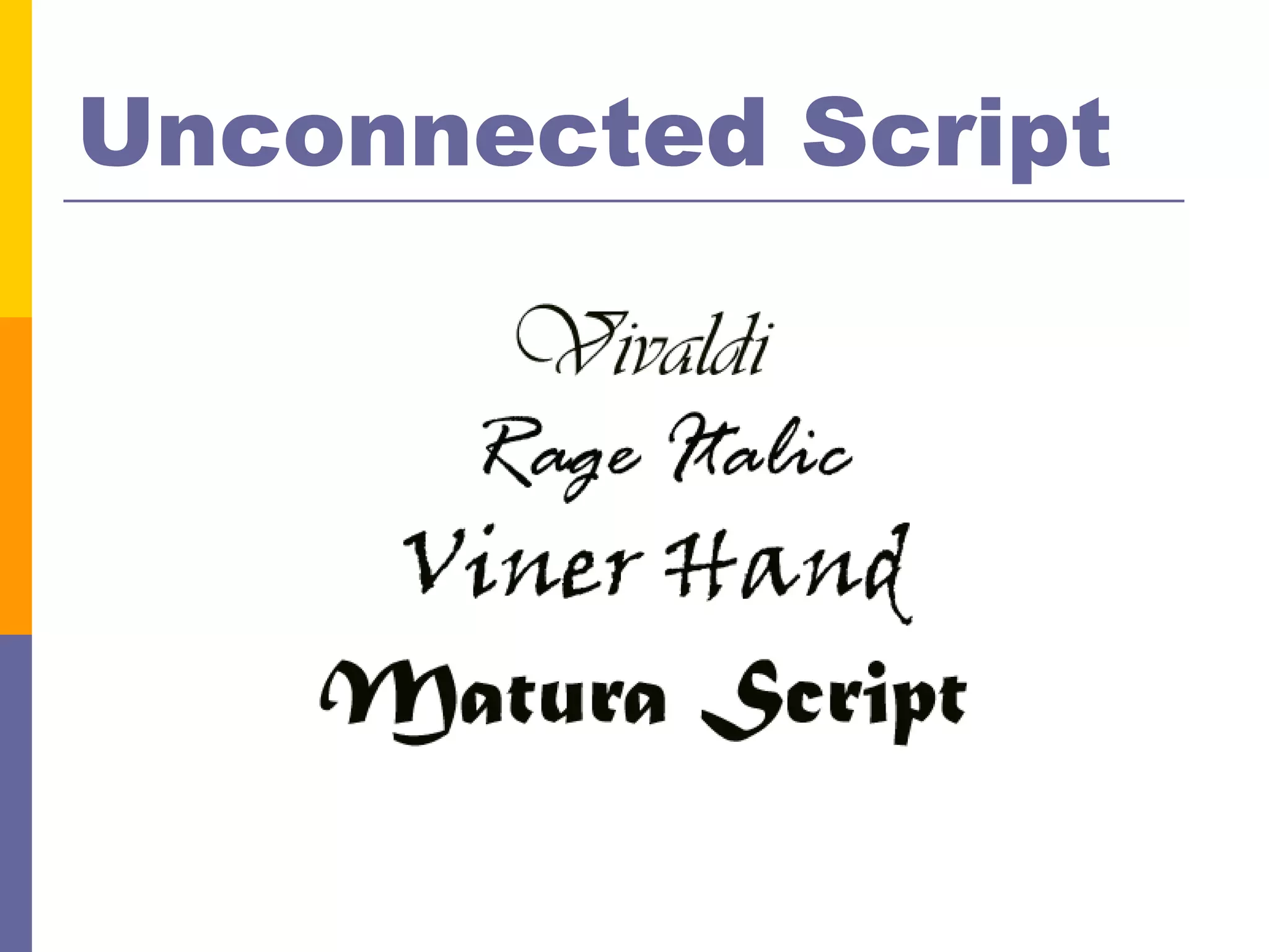 Unconnected Script
 