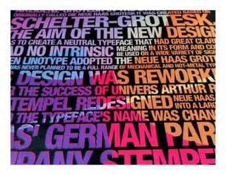 Typographic examples