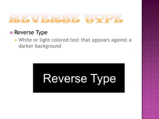 An imaginary horizontal line on which the bottom of letters rest.b x hParts of LettersAscenderThe lowercase letter that extend above the x-height – b, d, f, h, and l