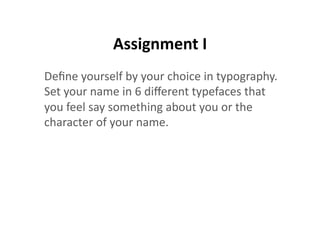 Typography Based Assignment Typography | PDF