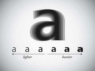 a a a a a a
 lighter   heavier
 