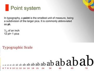 Point System Visual Example Typography Typography | PPTX
