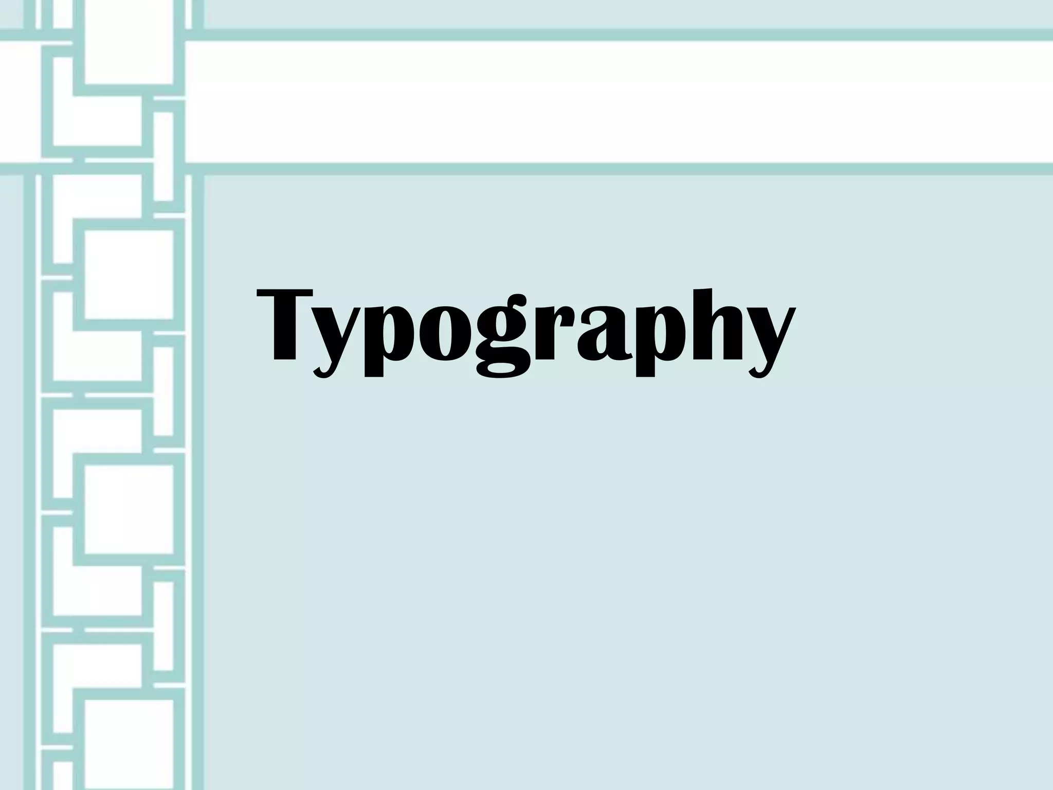 Typography Basics for DTP | PPTX