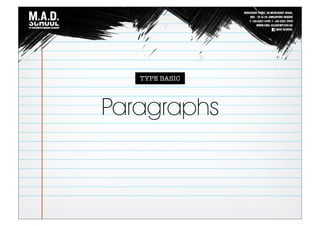 TYPE BASIC
Paragraphs
 