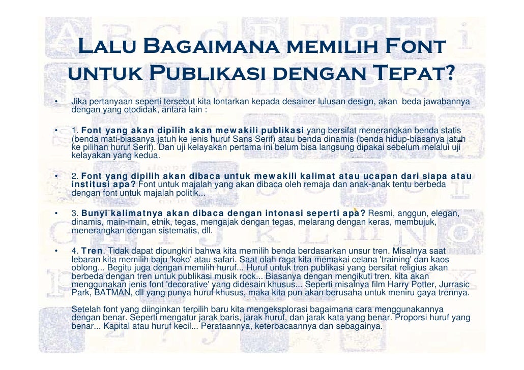 PRINSIP DASAR TIPOGRAFI PADA DESAIN