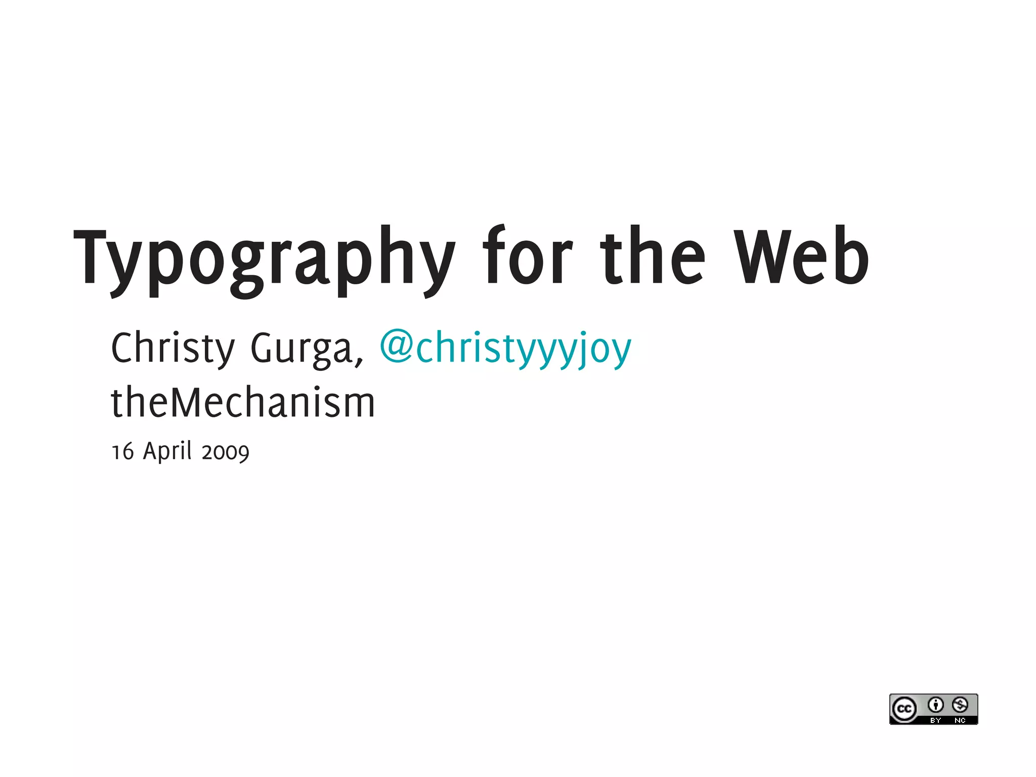 Typography For The Web