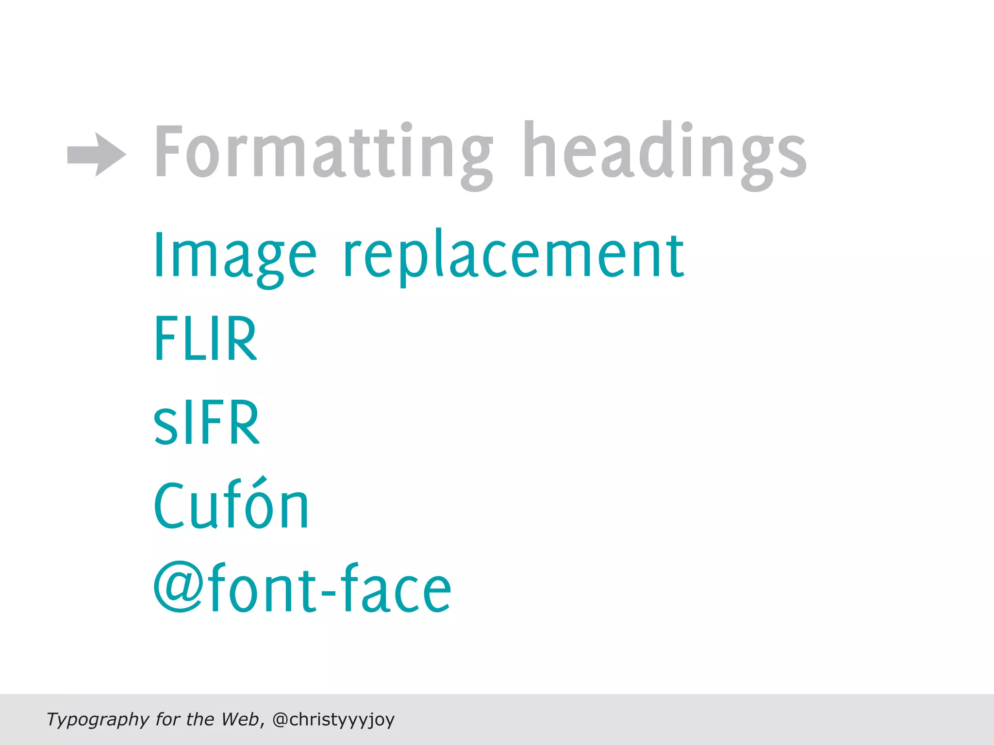 Typography For The Web