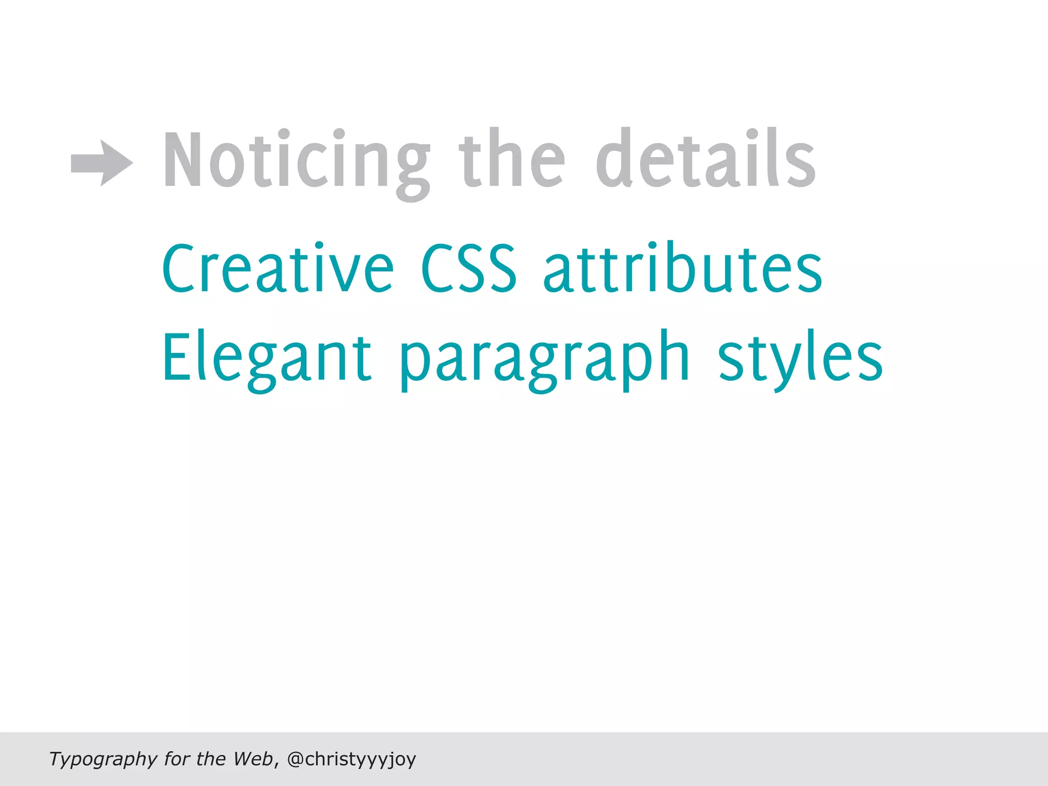 Typography For The Web