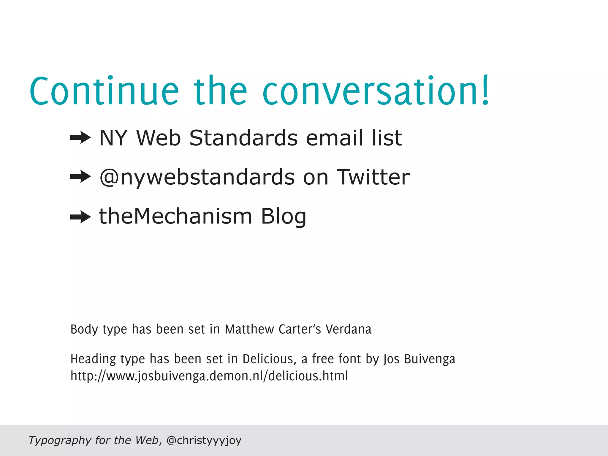 Typography For The Web