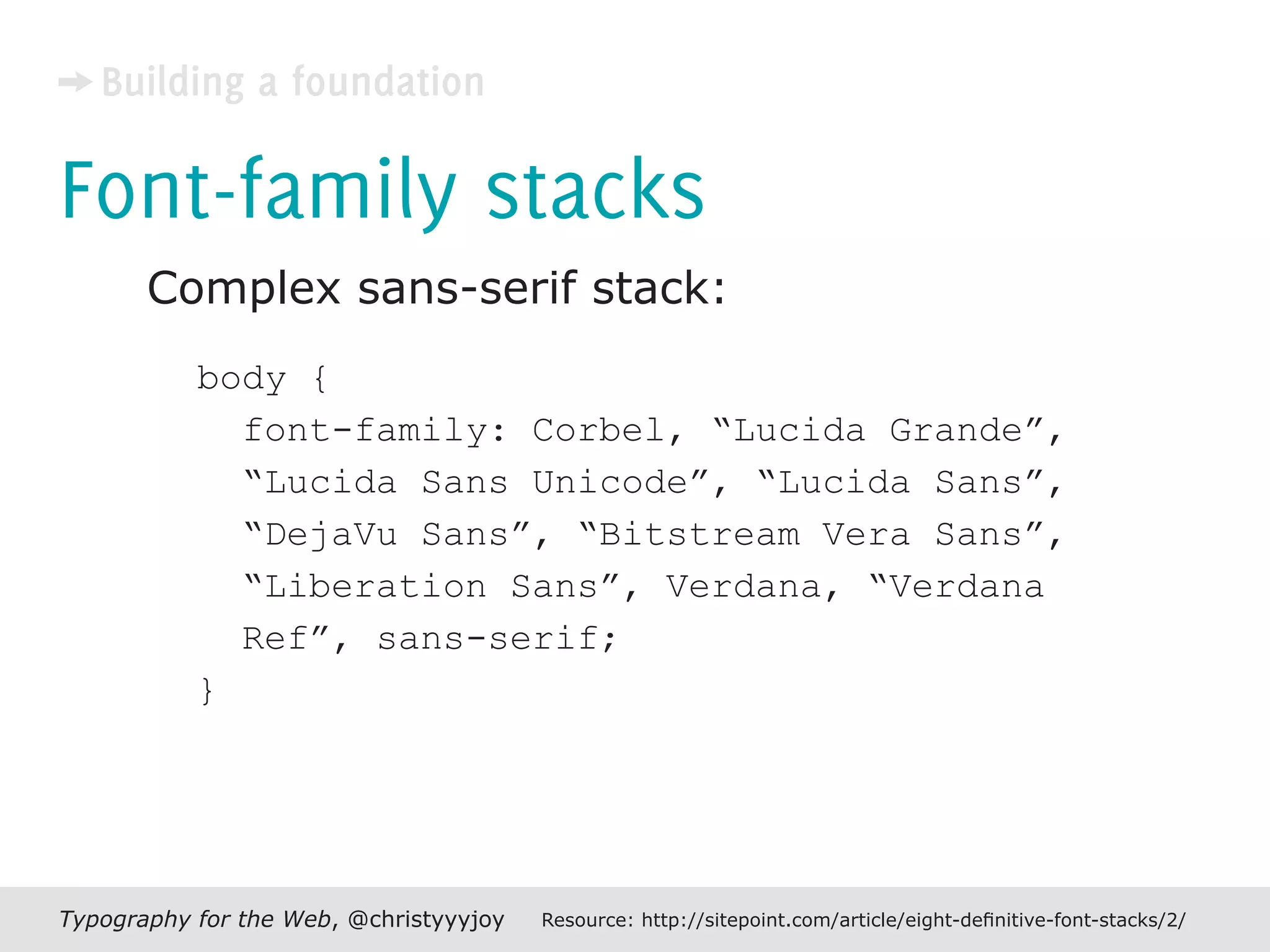 Typography For The Web