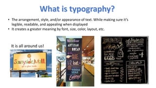 Typography teaching presentation | PPTX