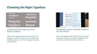 Typography Tips for Stunning UI/UX Design | PPT