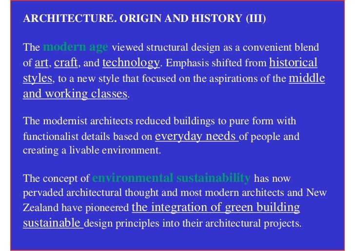 Modern Architecture Origin typologies Modern Architecture Origin typologies